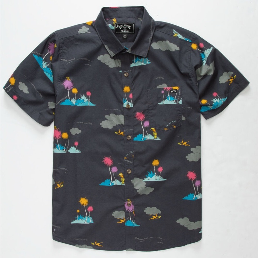 Billabong vs Seuss Lorax collared Shirt